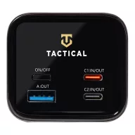   Tactical Squad Battalion USB-C-USB-A Power bank / külső akkumulátor kijelzővel, 27000mAh, 65W, térkép minta, ezüst