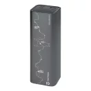 Tactical Squad Battalion USB-C-USB-A Power bank / külső akkumulátor kijelzővel, 27000mAh, 65W, térkép minta, ezüst