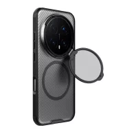   Nillkin CamShield Prop Magnetic Honor Magic 8 Pro mágneses műanyag hátlap tok, fekete (átlátszó lencsevédővel)