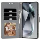 Tech-Protect Wallet Samsung Galaxy A57 flip / kinyitható tok, virág minta, fehér