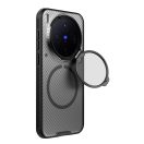 Nillkin CamShield Prop Magnetic Vivo X300 mágneses műanyag hátlap tok, MagSafe, fekete (átlátszó lencsevédővel)