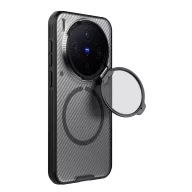   Nillkin CamShield Prop Magnetic Vivo X300 mágneses műanyag hátlap tok, MagSafe, fekete (átlátszó lencsevédővel)