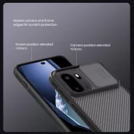   Nillkin CamShield PRO Hard OnePlus 15R műanyag hátlap tok, átlátszó-fekete