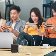   Tech-Protect DC240W 6 portos asztali töltő adapter, USB-C-USB-A, GaN, PD, QC3.0, 240W, fekete