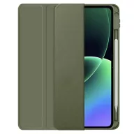   Tech-Protect Sc Pen Xiaomi Pad 8 Pro / 8 / 7 Pro / Pad 7 oldalra nyíló, kitámasztható mappa tok ceruza tartóval, sötétzöld