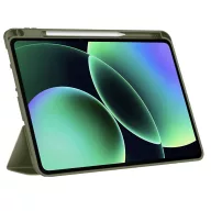   Tech-Protect Sc Pen Xiaomi Pad 8 Pro / 8 / 7 Pro / Pad 7 oldalra nyíló, kitámasztható mappa tok ceruza tartóval, sötétzöld