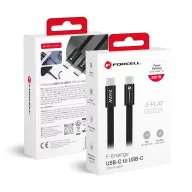   Forcell F-Energy CCFN23 USB-C-USB-C töltő-és adatkábel, QC4.0, PD 5A, 240W, 1,2m, fekete