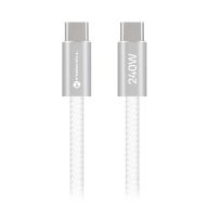   Forcell F-Energy CCFN23 USB-C-USB-C töltő-és adatkábel, QC4.0, PD 5A, 240W, 1,2m, fehér