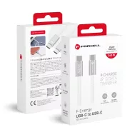   Forcell F-Energy CCFN23 USB-C-USB-C töltő-és adatkábel, QC4.0, PD 5A, 240W, 1,2m, fehér