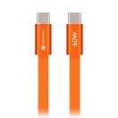 Forcell F-Energy CCFN23 USB-C-USB-C töltő-és adatkábel, QC4.0, PD 3A, 60W, 1,2m, narancs