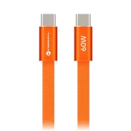   Forcell F-Energy CCFN23 USB-C-USB-C töltő-és adatkábel, QC4.0, PD 3A, 60W, 1,2m, narancs