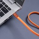 Forcell F-Energy CCFN23 USB-C-USB-C töltő-és adatkábel, QC4.0, PD 3A, 60W, 1,2m, narancs