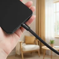   Forcell F-Energy CCFN23 USB-C-USB-C töltő-és adatkábel, QC4.0, PD 3A, 60W, 1,2m, fekete