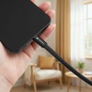 Forcell F-Energy CCFN23 USB-C-USB-C töltő-és adatkábel, QC4.0, PD 3A, 100W, 1,2m, fekete