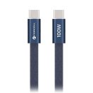 Forcell F-Energy CCFN23 USB-C-USB-C töltő-és adatkábel, QC4.0, PD 3A, 100W, 1,2m, kék
