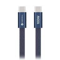   Forcell F-Energy CCFN23 USB-C-USB-C töltő-és adatkábel, QC4.0, PD 3A, 100W, 1,2m, kék