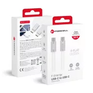   Forcell F-Energy CCFN23 USB-C-USB-C töltő-és adatkábel, QC4.0, PD 3A, 100W, 1,2m, fehér