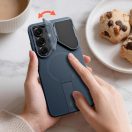 Tech-Protect Kevlar Aura Samsung Galaxy S26 Ultra tok kameravédelemmel, kitámasztóval, kék