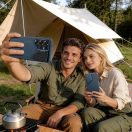 Tech-Protect Kevlar Aura Samsung Galaxy S26 Ultra tok kameravédelemmel, kitámasztóval, kék