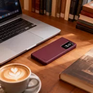   Tech-Protect Smart Wallet Samsung Galaxy A57 flip / kinyitható tok, bordó