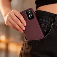   Tech-Protect Smart Wallet Samsung Galaxy A57 flip / kinyitható tok, bordó