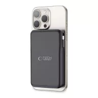   Tech-Protect LifeMag PB31 Powerbank / külső akkumulátor, USB-C kábellel, USB-C-USB-A, kijelző, 10000mAh, 15W, fekete