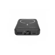   Tech-Protect LifeMag PB31 Powerbank / külső akkumulátor, USB-C kábellel, USB-C-USB-A, kijelző, 10000mAh, 15W, fekete
