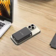   Tech-Protect LifeMag PB31 Powerbank / külső akkumulátor, USB-C kábellel, USB-C-USB-A, kijelző, 10000mAh, 15W, fekete