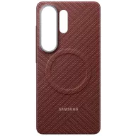   Samsung Carbon Magnet Samsung Galaxy S26 Ultra gyári hátlap tok, Aramid, MagSafe, korall piros