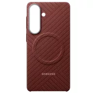   Samsung Carbon Magnet Samsung Galaxy S26 Plus gyári hátlap tok, Aramid, MagSafe, korall piros