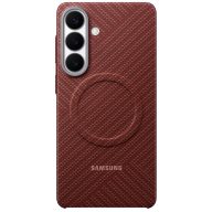   Samsung Carbon Magnet Samsung Galaxy S26 gyári hátlap tok, Aramid, MagSafe, korall piros