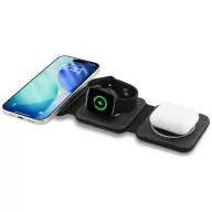   Guess 4G 3in1 vezeték nélküli wireless töltő, összecsukható, MagSafe, fekete