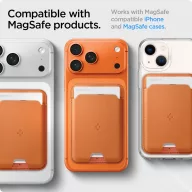   Spigen Valentinus Apple iPhone Magsafe kártyatartó, MagSafe, Metallic Orange, narancs (3db kártyához)