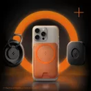 Spigen Valentinus Magfit+ Apple iPhone Magsafe kártyatartó, MagSafe, Metallic Orange, narancs (3db kártyához)