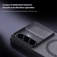   Nillkin CamShield PRO Magnetic Hard Samsung Galaxy A57 műanyag hátlap tok, MagSafe, átlátszó-fekete