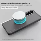 Nillkin Super Frosted PRO Magnetic Samsung Galaxy A57 mágneses műanyag hátlap tok, átlátszó-fekete