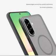   Nillkin Super Frosted PRO Magnetic Samsung Galaxy A57 mágneses műanyag hátlap tok, átlátszó-fekete