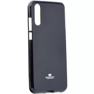   Apple iPhone 12 Pro Max, Szilikon tok, Mercury Goospery, csillámporos, fekete