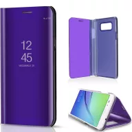   LG K52 / K62, Oldalra nyíló tok, hívás mutatóval, Smart View Cover, lila (utángyártott)
