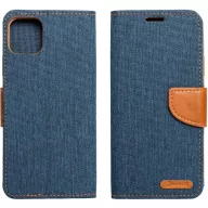   Samsung Galaxy S21 Plus 5G SM-G996, Oldalra nyíló tok, stand, Canvas Book, sötétkék