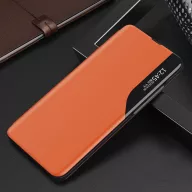   Huawei P20 Lite, Oldalra nyíló tok, stand, hívás mutatóval, Wooze FashionBook, sárga