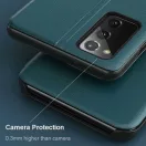 Huawei P20 Lite, Oldalra nyíló tok, stand, hívás mutatóval, Wooze FashionBook, sárga