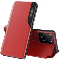   Samsung Galaxy M31s SM-M317F, Oldalra nyíló tok, stand, hívás mutatóval, Wooze FashionBook, piros