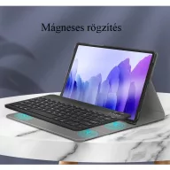   Samsung Galaxy Tab A7 Lite 8.7 SM-T220 / T225, Bluetooth billentyűzetes, mappa tok, billentyűzet világítás, mágneses rögzítés, Wooze Illuminated, fekete
