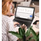 Samsung Galaxy Tab A7 Lite 8.7 SM-T220 / T225, Bluetooth billentyűzetes, mappa tok, billentyűzet világítás, mágneses rögzítés, Wooze Illuminated, fekete