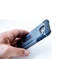   Xiaomi Poco M3, Műanyag hátlap védőtok, Defender, fémhatású, sötétszürke