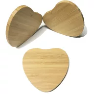   Univerzális vezeték nélküli töltő állomás, Qi Wireless, 10W, fahatású, szív alakú, Wooze Bamboo Qi Wireless Heart Shape, barna