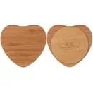 Univerzális vezeték nélküli töltő állomás, Qi Wireless, 10W, fahatású, szív alakú, Wooze Bamboo Qi Wireless Heart Shape, barna