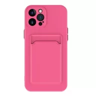   Samsung Galaxy S20 Ultra 5G SM-G988, Szilikon tok, kártyatartóval, Wooze Card Slot, magenta