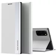   Huawei Honor 10X Lite, Oldalra nyíló tok, stand, Wooze Silver Line, világosszürke